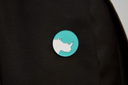 Classic White Rhino Logo Enamel Pin